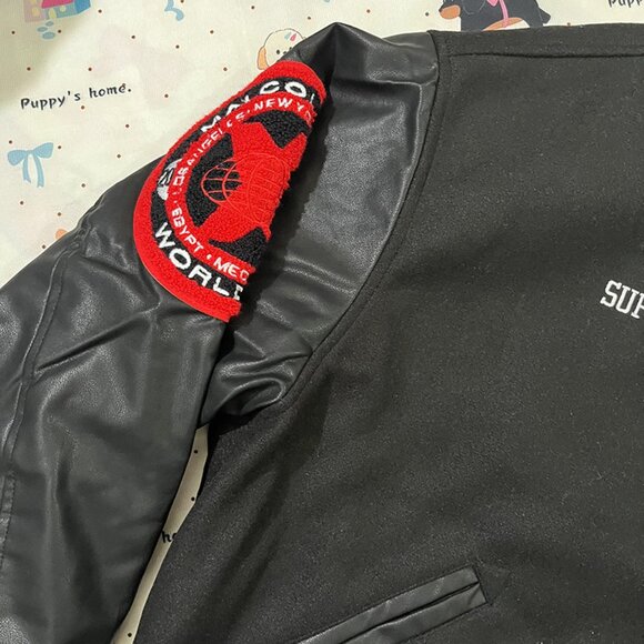 Supreme X 40 Acres Malcolm X Themed Baseball Jacket - Picture 5 of 10